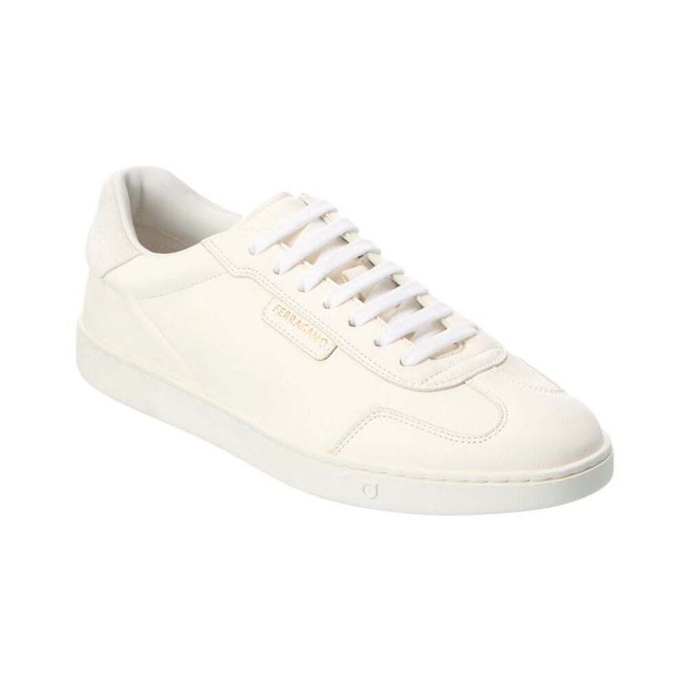 Ferragamo Athena Leather Sneaker, White